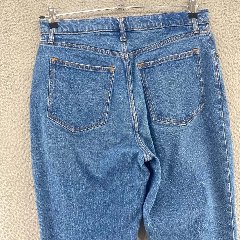 Abercrombie & Fitch Jeans Womens 32 14 Blue 90s Straight Curve Love Frayed Hem - Picture 4 of 12